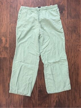 GAP Large Sage Green Linen Blend Pants
